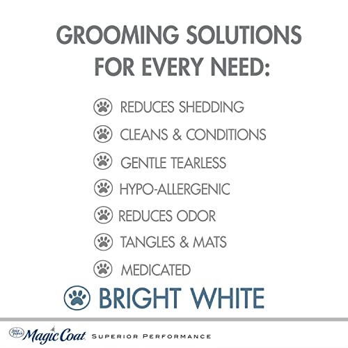 Four Paws Magic Coat Bright White Whitening Shampoo for Dogs with Natriance Brightener, Brightening Dog Wash, Removes Tear Stains, Almond Shea Butter Scent, 16 Ounce - size: 16 Ounces (1 Count), style: Bright White Dog Shampoo