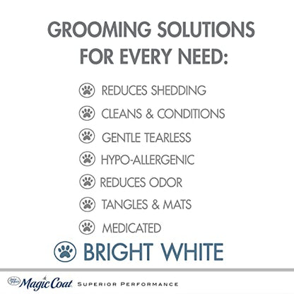 Four Paws Magic Coat Bright White Whitening Shampoo for Dogs with Natriance Brightener, Brightening Dog Wash, Removes Tear Stains, Almond Shea Butter Scent, 16 Ounce - size: 16 Ounces (1 Count), style: Bright White Dog Shampoo