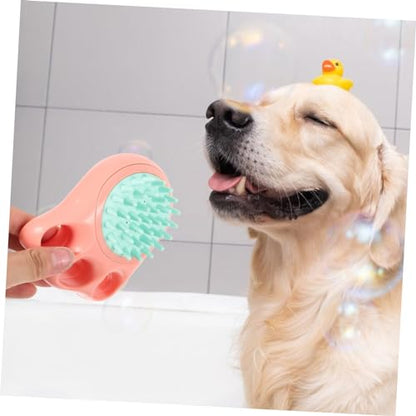 LIFKOME Dog Cat Bath Brush Shampoo Dispenser Silicone Massage Grooming Tool for Pet Bathing and Cleaning Ergonomic Design for Easy Use