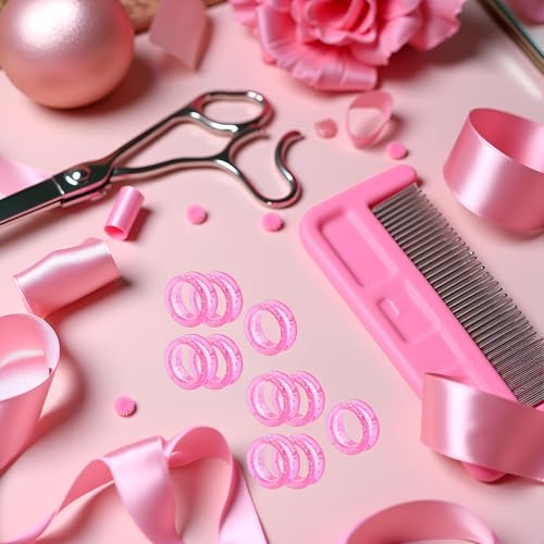 10Pcs Pink Silicone Scissors Finger Rings Grips Grooming Shear Thumb Inserts Finger Protector Ring for Barber Hair Cutting Scissors Pet Shears Hair Cutting Shears Hair Cutting Tools