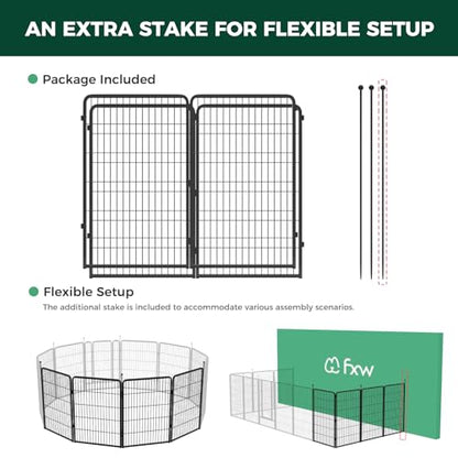 FXW Instant Unleashed Dog Playpen, Portable Pet Fence for Outdoor, RV Trips, and Camping, 45inch, 4 Panels for Large Dogs│Patented - size: 45"H