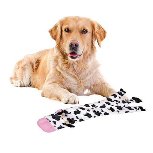 SPOT Skinneeez Crinklers Cow 23-Inch Stuffing-Free Squeaky Dog Toy – Interactive Plush Toy for Medium & Large Dogs – Mess Free Play for Light & Moderate Chewers - style: Large Cow