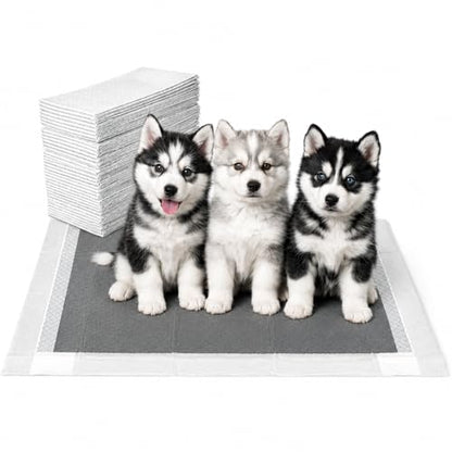 8 Layer Pet Training Pads | Ultra-Absorbent with Activated Carbon / Charcoal Technology | Pee Pads | Max Absorbency for Any Pets | Leak Prevention | Fragrance-Free | Unscented | Attractant | 40 Count