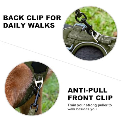 Plutus Pet No Pull Dog Harness, Release at Neck, Soft Padded, Reflective Adjustable Dog Vest Harness for Small, Medium, Large Dogs(Ranger Green, XS) - color: Ranger Green, size: XS