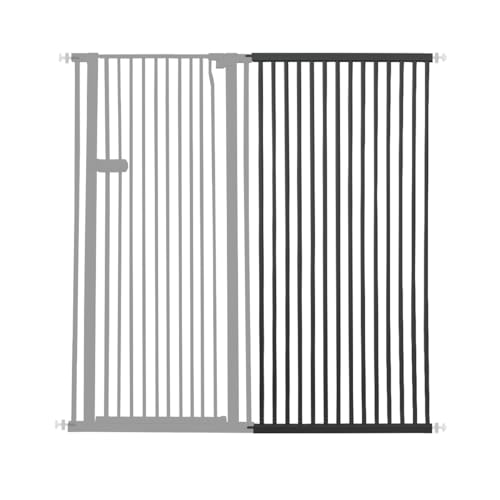 Lumizone Extra Tall Cat Gate Extension Kit 55.12" High 29.52" Wide Black | Tall Pet Gate Dog Gate for Doorway Hallway Stairs Pressure Mounted Extra Wide 1.37" Gap No Drilling - color: 55.12" H-black, size: 29.52" W, Extension