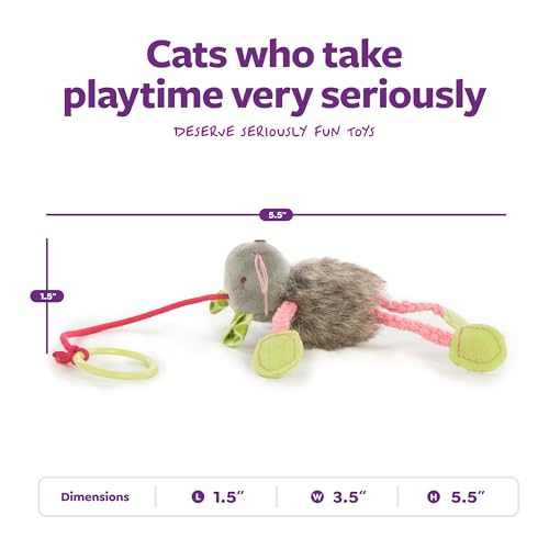 SmartyKat (3 Count) Bouncy Mouse Bungee Dangler Plush Cat Toys - Multi Color, 3 Count