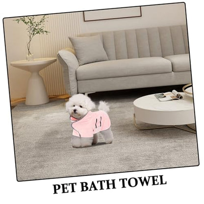 VICASKY Super Absorbent Quick Drying Dog Bathrobe Towel Fast Dry PET Towel for Dogs Cats Comfortable Microfiber Robe for Bathing and Swimming