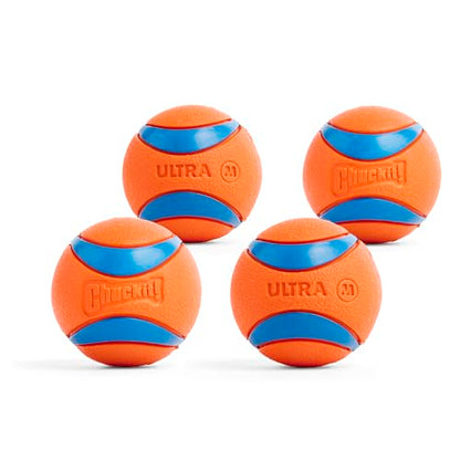 Chuckit! Ultra Ball Dog Toy - Medium Bouncy Fetch Balls for Dogs 20-60 lbs - Made from Durable Rubber - Floating Water Pet Toys - Size Medium - 2.5-inch Diameter - Pack of 48 - size: Medium (Pack of 12), style: Medium (4 Pack)