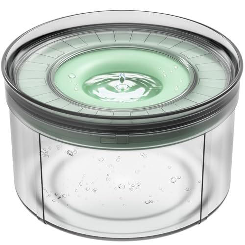 Techphardo 1Gallon No Spill Dog Water Bowl-3.8L Large Capacity, BPA-Free, Anti-Splash & Anti-Digging Design with Non-Slip Base, for Messy Drinkers - color: Green