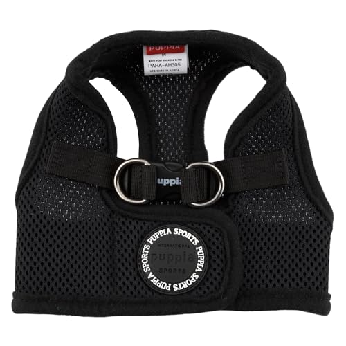 Puppia Soft Vest Dog Harness - Black - Large - color: Black, size: Large