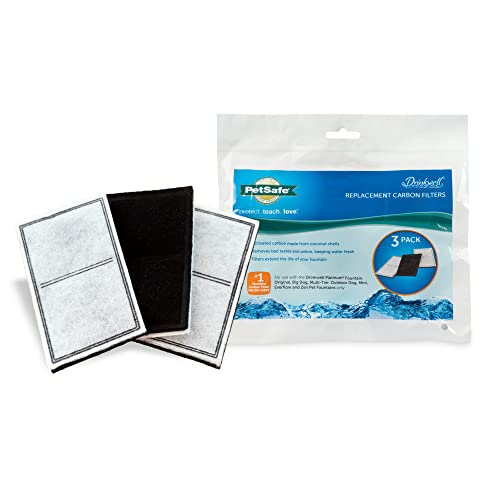PetSafe Drinkwell Replacement Carbon Filter, Dog and Cat Water Fountain Filters, 3 Count (Pack of 12) - size: 3 Filters (Pack of 12)