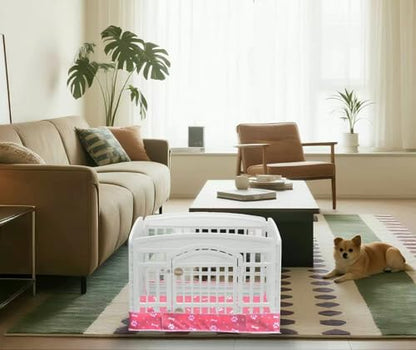 Dog Playpen Bottom Pad fit 36" x 36“ Puppy Playpen(Fence NOT Included),Reusable Pet Training Pads Dog Crate Pad,Waterproof Pet Pads,Whelping Pads,Puppies/Small Dogs,Hoop and Loop Design,Pink Bottom - color: 36"-BOTTOM-PINK