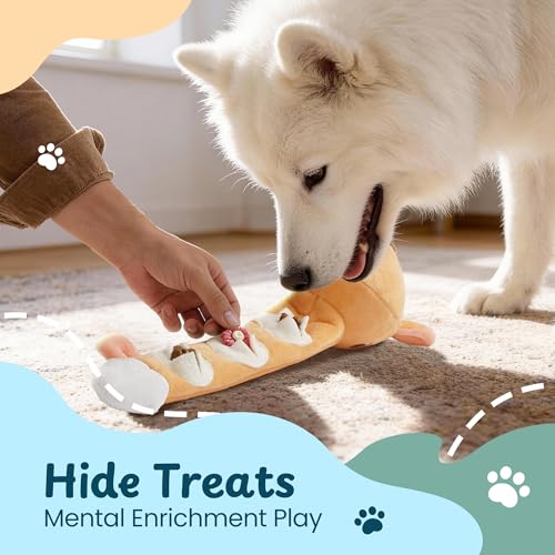 Nocciola Dog Squeak Toys 3pcs, Dog Toys to Keep Them Busy for Aggressive Chewers, Hide and Seek Crinkle Dog Toy for Large Dogs, Long Face Wild Animals Playground Series - style: Horse Elephant, Duck