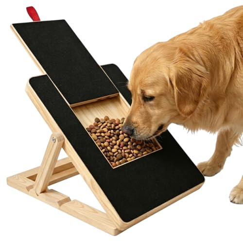 Dog Nail Scratch Board with Treat Drawer & Stand, Solid Wood Dog Scratch Pad, Stress-Free Nail File Board Alternative to Clippers & Grinders for Small Medium Large Dogs - size: Bracket