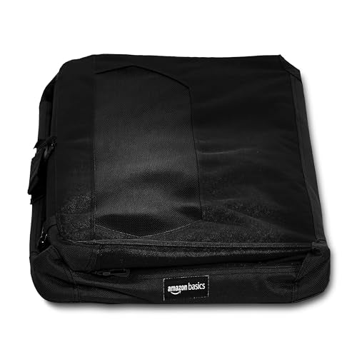 Amazon Basics Portable Soft Pet Dog Crate Carrier Kennel with Mesh Windows, Foldable, 30 x 21 x 21 inches, Black - color: BLACK, size: 30.0"L x 21.0"W x 21.0"H