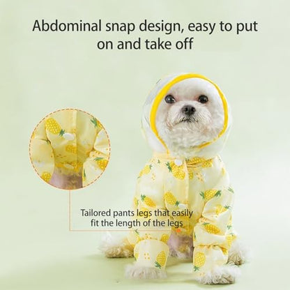 Dog Raincoat Windbreaker Resistant Dog Rain Jacket for Small Dogs Durable Rain Coat for Dogs(Medium,B)