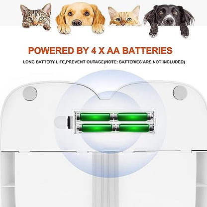 Automatic Pet Feeder for Cats and Dogs, 2 in 1 Upgraded-chip Timed Dry Pet Food Feeder with Display, 48 Hours Retain Freshness for Semi Wet Food, Healther Meal for All Home Pets.