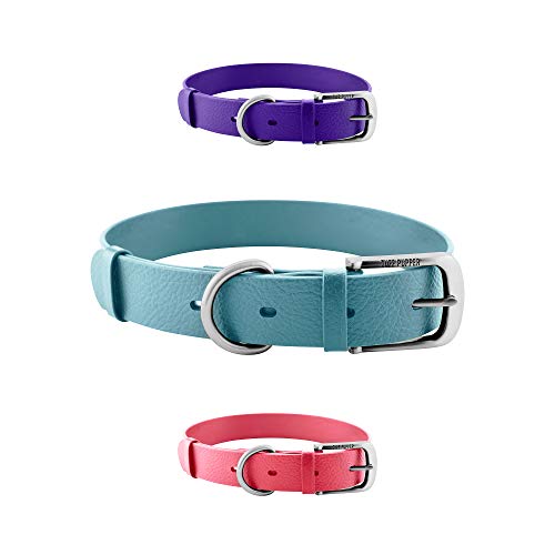 Tuff Pupper Classic Heavy Duty Dog Collar | 10x Stronger Than Leather | 100% Waterproof & Odor Proof Dog Collar | Tough Rust-Proof All Metal Hardware - color: Tropical Teal