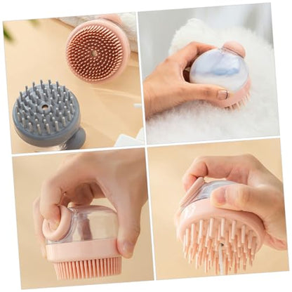 balacoo Pet Bath Brush Shampoo Dispenser Multi-functional Massage Tool for Dogs and Cats Ergonomic Silicone Scrubber for Easy Bathing and Grooming for Puppy and Kitten Care