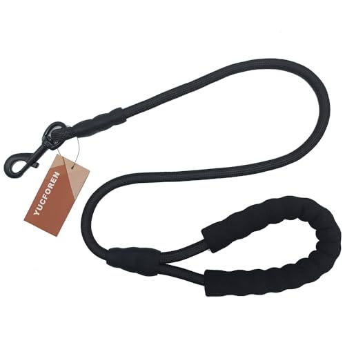 3FT Rope Leash for Medium Large Dogs, Comfortable Padded Handle Classic Dog Leash