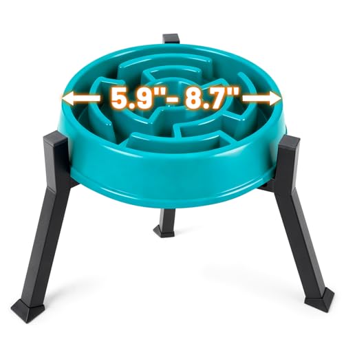 LOOBANI Raised Dog Bowl Stand: Fits for Bowls Width 5.9"-8.7" (Without Bowls), Adjustable Width Elevated Dog Bowl Stand Water Food Feeder for Medium Adult, Seniors, Older, Arthritis Dogs Black Medium - color: Black, size: Medium (Fits 5.9"-8.7" Bowls, 1 P