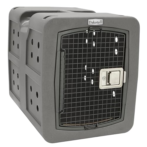 dakota283 Medium Kennel -Frame Door- Dark Granite - color: Dark Granite, size: Medium