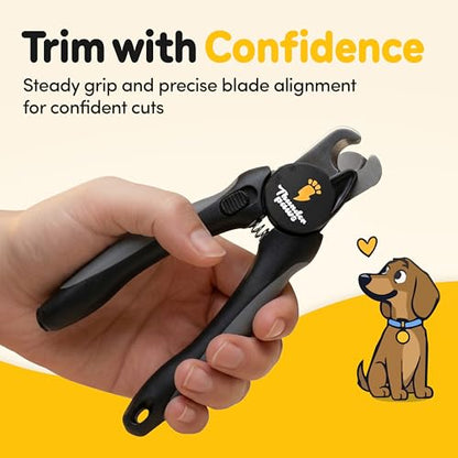 LED Dog Nail Clippers with Light Illumination, Trimmers with Protective Guard, Safety Lock and Nail File - Suitable for Large and Small Dogs & Cats (Grey) - color: Grey, size: Medium-Large (LED)