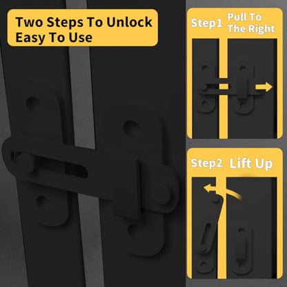 55.1 inch Extra Tall Pet Gate, Extra Wide 29.92"- 43" Adjustable Dog Gates, Pressure Mounted Walk Through Swing Safety Tall Cat Gate for Doorways, Stairs, Kitchen(Black) - color: Black