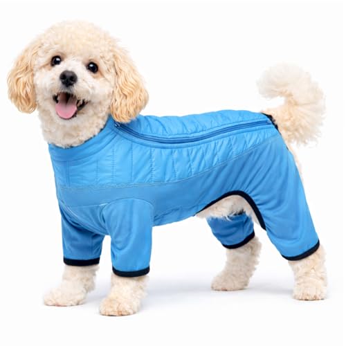 Pet Life ® Aura-Vent Lightweight 4-Season Stretch and Quick-Dry Performance Full Body Dog Coat Pet Jacket - color: Blue, size: Medium