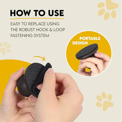 Dog Nail File, Cat Nail File, Dog Nail File Board - Stress-Free Nail Filing for Dogs, Nail File for Dogs, Dog Scratch Pad for Nails, Handle Made from 100% Real Wood - color: Black