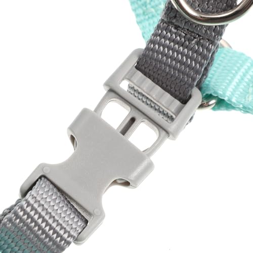 jojofuny Adjustable Escape Proof Dog Harness with Dual D-Shaped Rings, Lightweight Green Medium Pet Harness for Walking and Outdoor Use