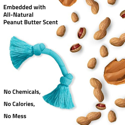 Playology Dog Toys | Dri-Tech Rope Tug of War Dog Toy for Tough Chewers | Peanut Butter Scented Medium Tug Rope Toys for Dogs - size: Medium, style: Peanut Butter