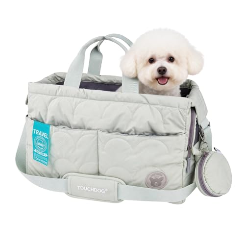 Macaron Cloud Pet Carrier Bag for Small Dogs and Cats, Lightweight Handheld Shoulder Crossbody Puppy Carrier with Storage Pocket, Breathable Expandable Pet Travel Carrier (Pea Green) - color: Pea Green