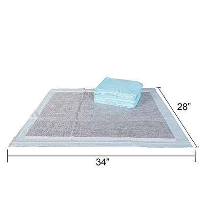 BV Charcoal Puppy Pads XL 40 Count 34"x28" - Leak-Proof Pee Pads for Dogs with 6-Layer Absorbent Design & Built-in Attractant - Dog Pad Extra Large with Charcoal for Odor Control - for Large Dogs - size: XL / 40-Count (Charcoal)