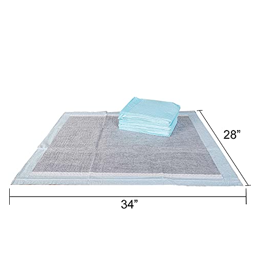 BV Charcoal Puppy Pads XL 320 Count 34"x28" - Leak-Proof Pee Pads for Dogs with 6-Layer Absorbent Design & Built-in Attractant - Dog Pad Extra Large with Charcoal for Odor Control - for Large Dogs - size: XL / 320-Count (Charcoal)