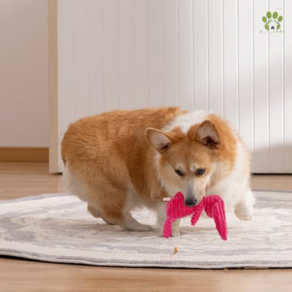 Dog Toy Body Limbs No Stuffing Head Filling Animal Appearance with Soft Squeaker,for Indoor Puppies and Senior Pups Chew and Play(Fox)