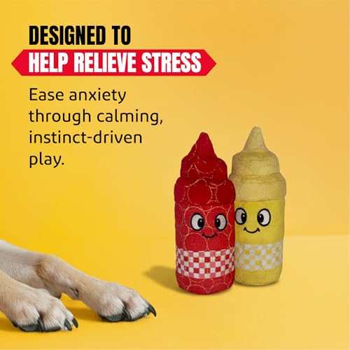 Bite Force Dog Toy - Drizzle & Dollop Squeaky 2 Pack Dog Toys Kevlar-Reinforced for Aggressive Chewers- red and Yellow. - color: Regular - Drizzle & Dollop