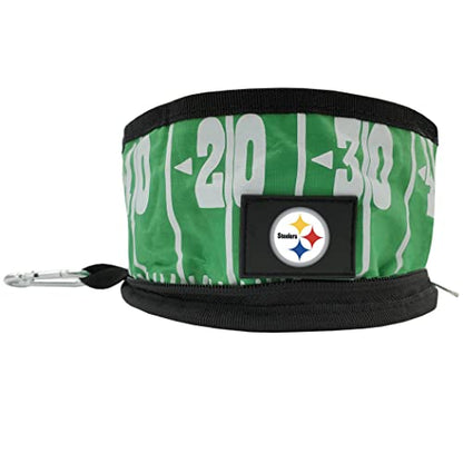 NFL Pittsburgh Steelers Pets First Collapsible Dog Travel Bowl Set, 2 Pack Food and Water Bowls for Dogs, Best Portable & Lightweight Leak-Proof Dog Bowls for Travel - color: Pittsburgh Steelers, style: 2 Pack