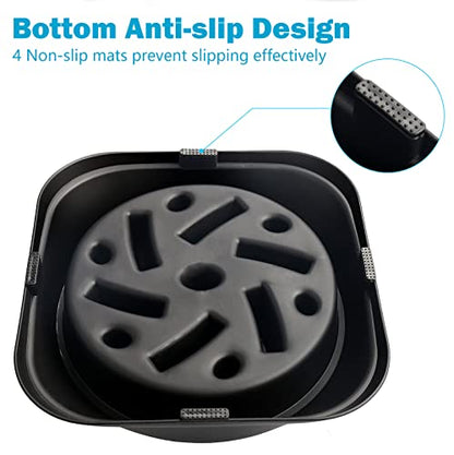 UPSKY Slow Feeder Small Dog Puzzle Bowl Feeder - Anti-Slip, Anti-Bloat, Anti-Choking - color: C-Black