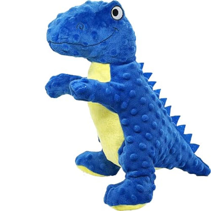 No Stuffing Dog Toys for Aggressive Chewers, Squeaky Wrinkled Toys, Durable Dog Chew Toys, Soft and Tough Plush Toys, Suitable for All Breeds of Dogs. (Dinosaur (Blue)) - color: Dinosaur (Blue)