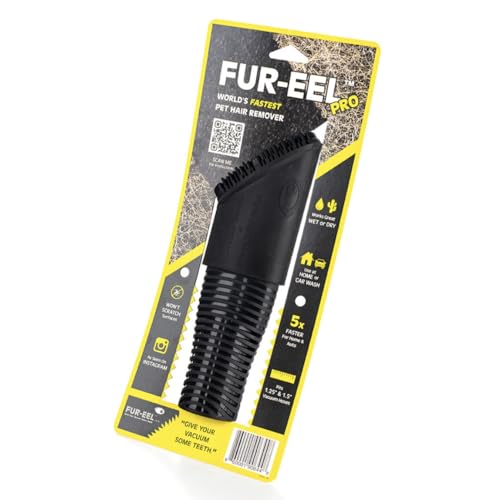 Buff Brite Fur Remover PRO II (2.0) with Fang Adapter - Dog and Cat Grooming Tool, Vacuum Attachment for Pet Hair Removal - style: Fang & Fur-EEL PRO II (v2.0) Attachment