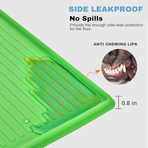 Pee Pad Holder, Puppy Pad Holder, 24" x 24" Heavy Silicone Pee Tray Mat for Dogs with Clips, Reusable, High Edge, Leak-Proof Toilet Training Pad for Potty, Doggy Baby, Cat, Rabbit Pets