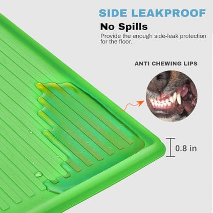 Pee Pad Holder, Puppy Pad Holder, 24" x 24" Heavy Silicone Pee Tray Mat for Dogs with Clips, Reusable, High Edge, Leak-Proof Toilet Training Pad for Potty, Doggy Baby, Cat, Rabbit Pets