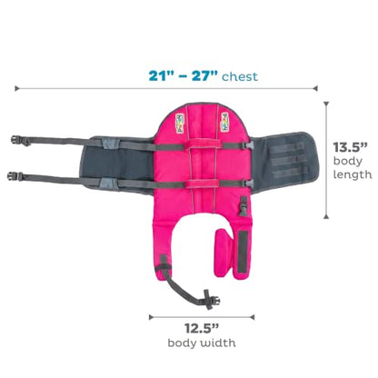 Outward Hound Granby Splash Pink Dog Life Jacket, Medium - color: Pink, size: Medium (Chest Girth: 21"-27")