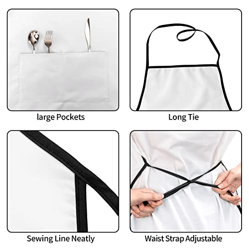 Women Men Bib Aprons Chef Cooking Apron With Pockets For Kitchen Grilling Bbq Painting Gardening - color: Mushroom