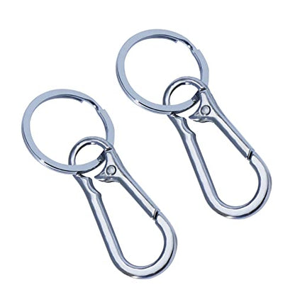 2-Pack Pet Tag Clips, Stainless Steel Dog Tag Quick Clips, Perfect for Dogs/Cats for Collar and Harness