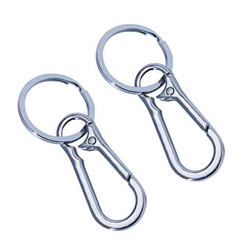 2-Pack Pet Tag Clips, Stainless Steel Dog Tag Quick Clips, Perfect for Dogs/Cats for Collar and Harness