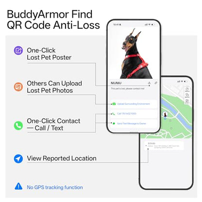 Dog Harness Heavy Duty No Pull Dog Harness with Handle, QR Code Anti-Loss Alloy Buckle Adjustable Nylon Dog Vest Control Harness for Medium Large Dogs Walking Training (Space Gray, L) - color: Space Gray, size: L