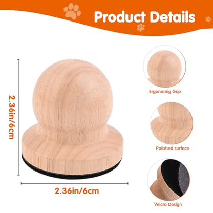 Dog Nail File Dog Scratch Board for Nails Wooden Handicraft Cat Dog Nail Scratch Pad with 4 Pcs Replaceable Sandpaper Dog Trainning Accessories Stress Free Nail Filing for Dogs(Wood) - color: Wood