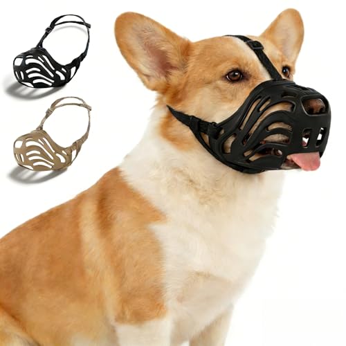 Dog Muzzle, Silicone Dog Muzzle, Durable, Breathable, Anti Bite, Anti Barking, Allow for Drinking Water, Adjustable Strap, Suitable for Small to Large Dogs (Black, XL) - color: Black, size: XL
